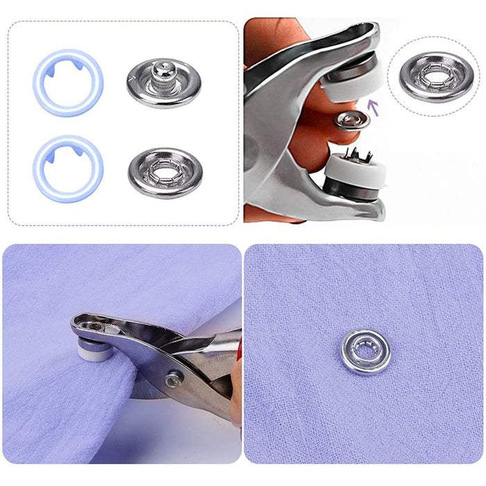 Handy Snap Button Attaching Plier Tool Kit