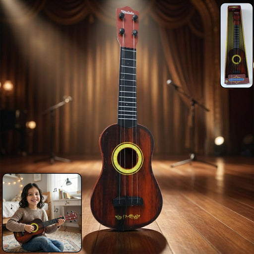 Classic Wooden Ukulele guitar for Kids & Beginners (1 Pc) by Your Brand