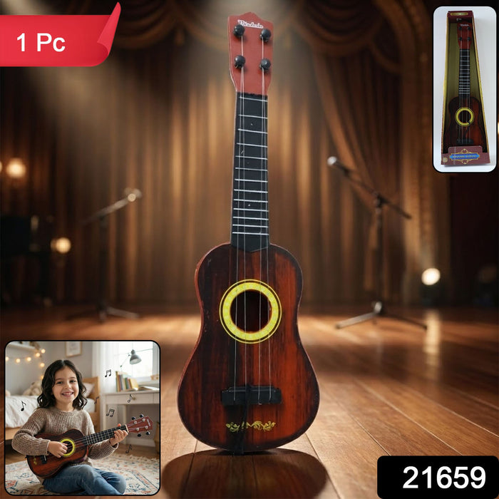 Classic Wooden Ukulele guitar for Kids & Beginners (1 Pc) by Your Brand