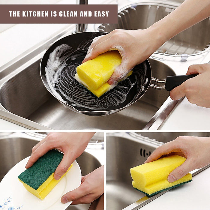 Scrub Sponge 2 in 1 Pad for Kitchen, Sink, Bathroom Cleaning Scrubber by Your Brand
