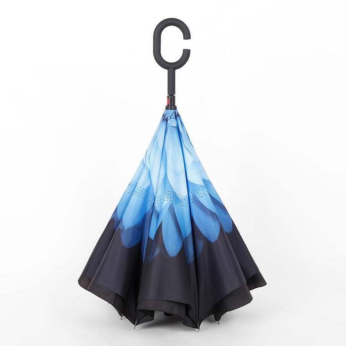 Printed Travel Windproof Umbrella (Reverse Umbrella) by Your Brand