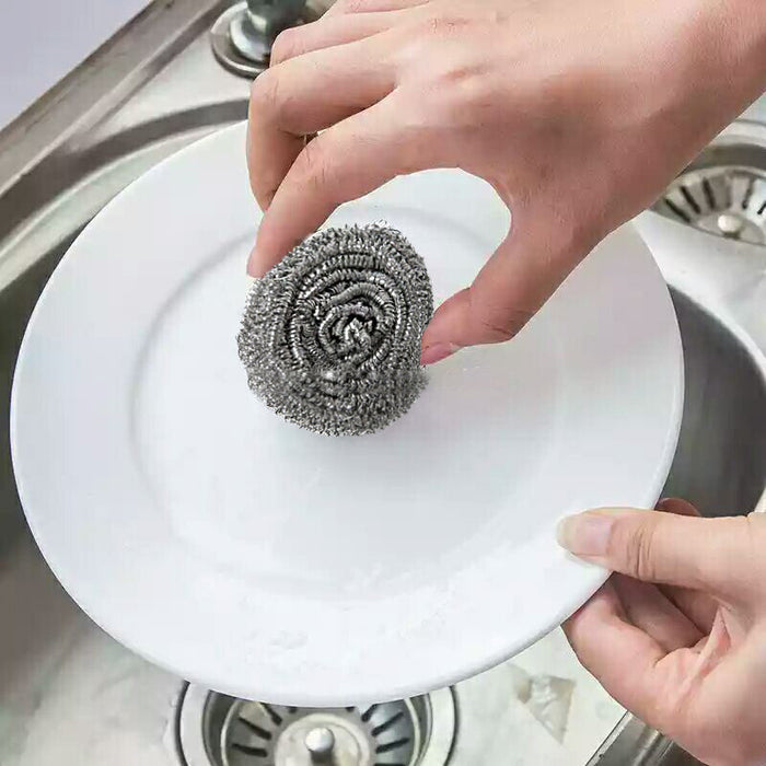 Round Shape Stainless Steel Ball Scrubber by Your Brand