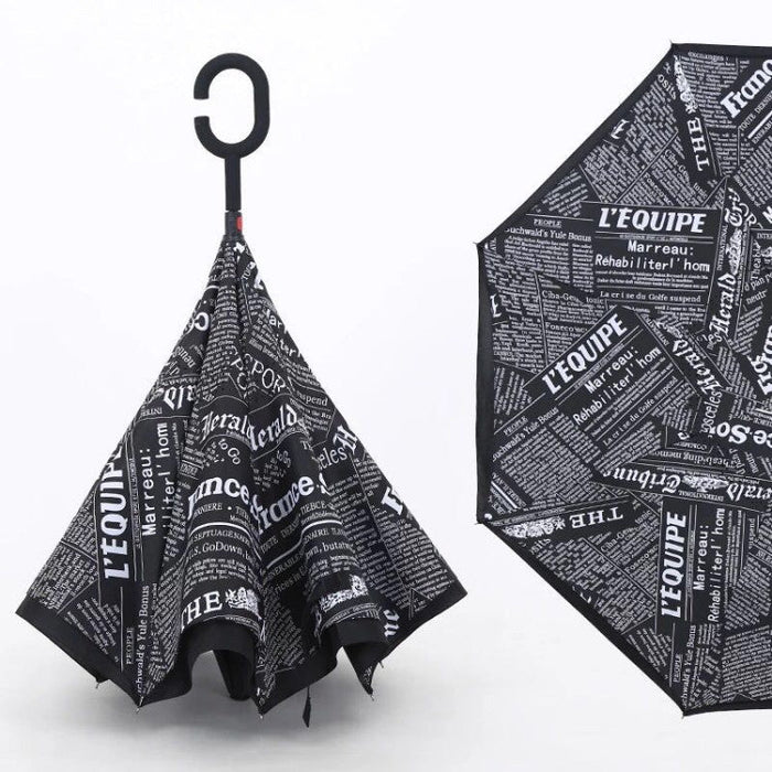 Printed Travel Windproof Umbrella (Reverse Umbrella) by Your Brand