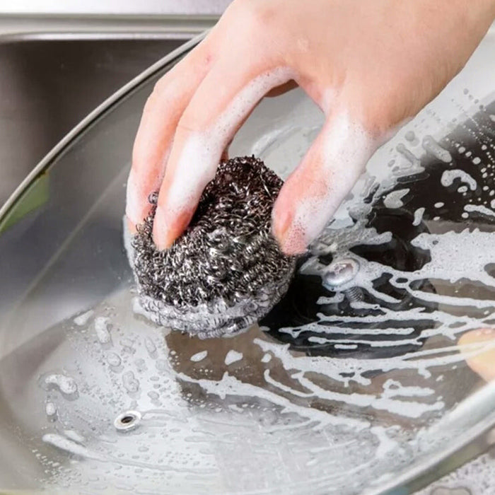 Round Shape Stainless Steel Ball Scrubber by Your Brand