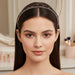 Stylish black stone hair accessory