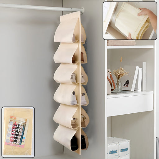 12 Grids Hanging Storage Bag (1 Pc / 12 Pocket / Mix Color) by Your Brand