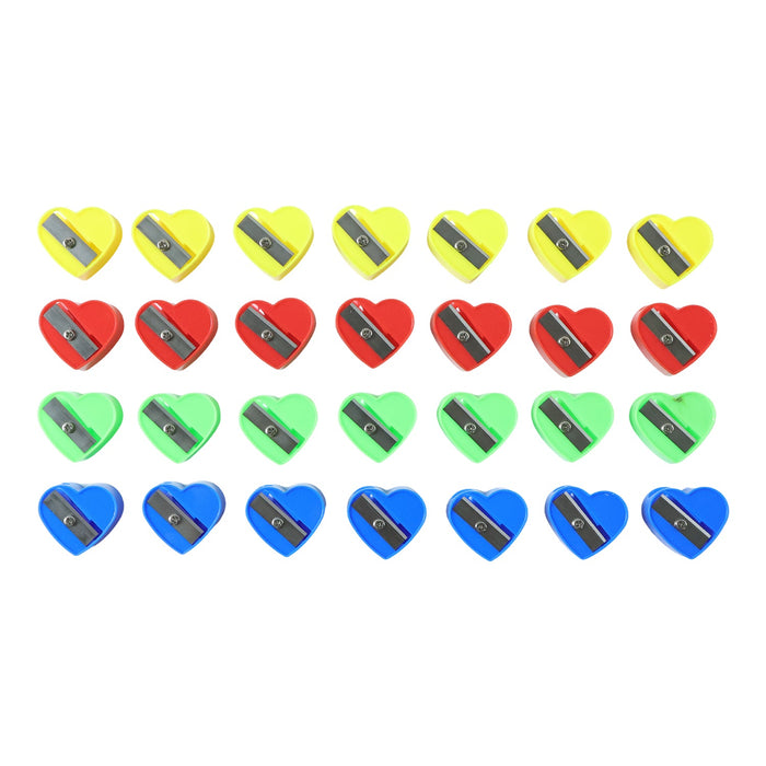 Heart Shape Pencil Sharpener (28 Pc Set) by Your Brand
