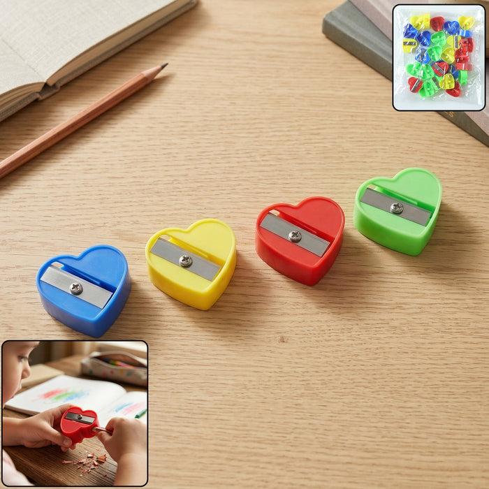 Heart Shape Pencil Sharpener (28 Pc Set) by Your Brand