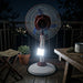 electric standing fan with led light feature