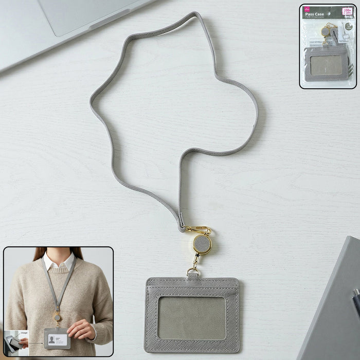 Premium ID Card Holder with Adjustable Neck Strap (1 Pc) by Your Brand