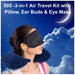 3in1 Air Travel Kit with Pillow, Ear Buds & Eye Mask by Your Brand