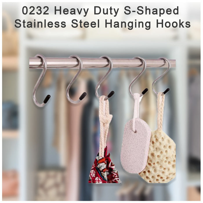 Heavy Duty S-Shaped Stainless Steel Hanging Hooks - 5 pcs by Your Brand