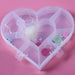 Heart-shaped plastic storage box side view India