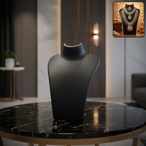 Premium Black Necklace Display Stand Mannequin Bust (1 Pc / 15x11 Cm) by Your Brand