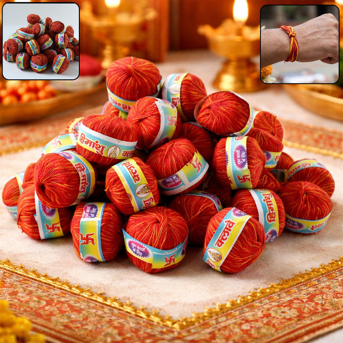 Traditional Pooja Kalawa Moli Sacred Cotton Thread Set (48 Pcs Set) by Your Brand