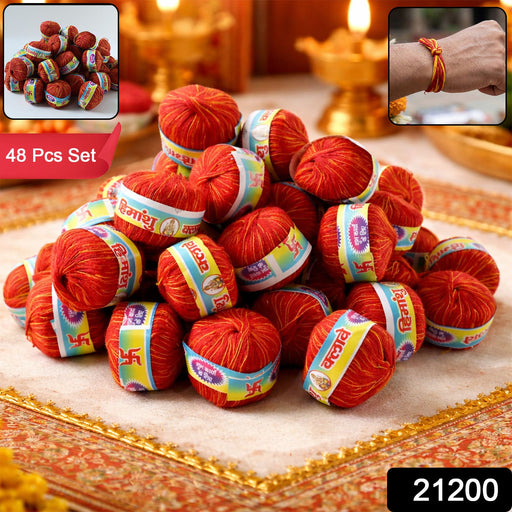 Traditional Pooja Kalawa Moli Sacred Cotton Thread Set (48 Pcs Set) by Your Brand