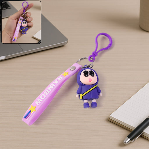 Cute Cartoon Character Silicone Keychain (1 Pc) by Your Brand