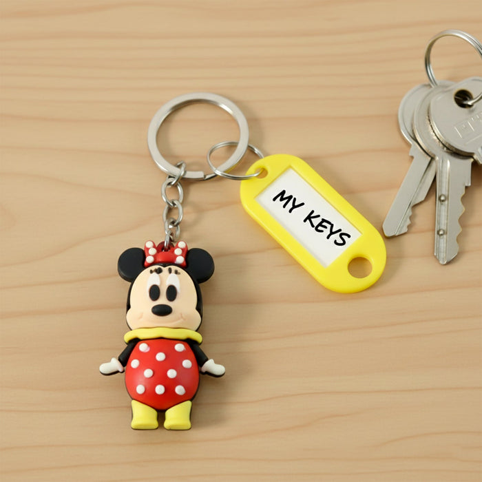 Cartoon Character Keychain with Name Tag (Mix Design, 1 Pc) by Your Brand