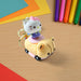 Cute Cartoon Cat Riding Toy Car Silicone Keychain (1 Pc) by Your Brand