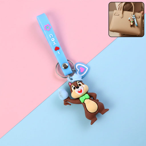 Cute Cartoon Squirrel Character Keychain (1 Pc) by Your Brand