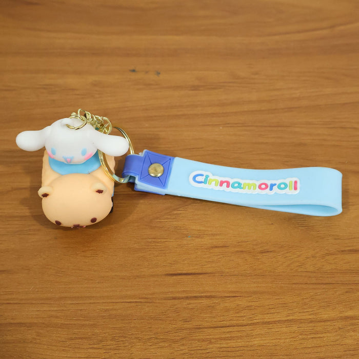 Cute Cartoon Dog Character Silicone Keychain (1 Pc) by Your Brand