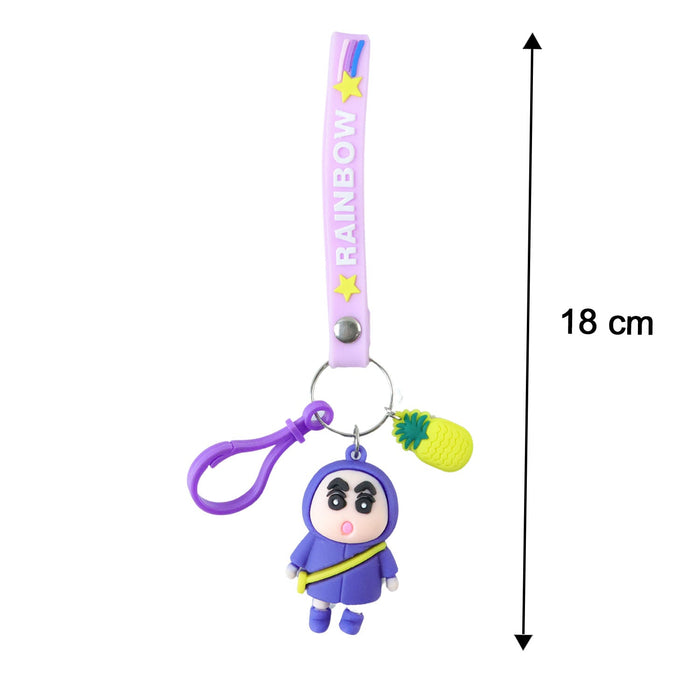 Cute Cartoon Doll Keychain with Strap and Pineapple Charm (1 Pc) by Your Brand