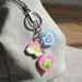 Cute Heart & Rainbow Charm Keychain (1 Pc) by Your Brand