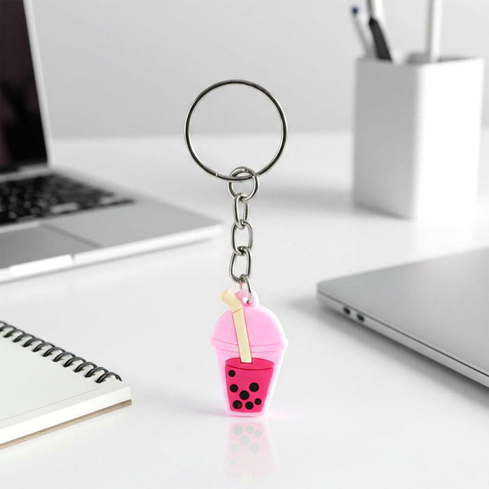 Cute Bubble Tea Cartoon Keychain (1 Pc) by Your Brand