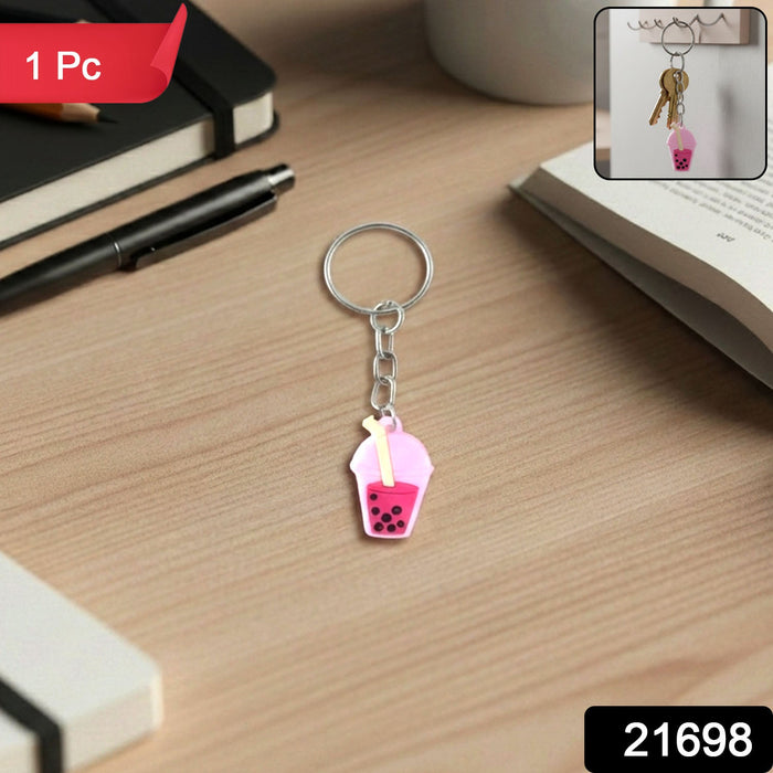 Cute Bubble Tea Cartoon Keychain (1 Pc) by Your Brand