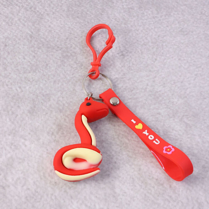 Cute Cartoon Snake Keychain (1 Pc) by Your Brand