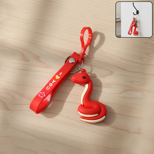 Cute Cartoon Snake Keychain (1 Pc) by Your Brand