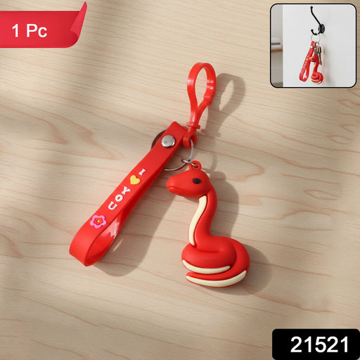 Cute Cartoon Snake Keychain (1 Pc) by Your Brand