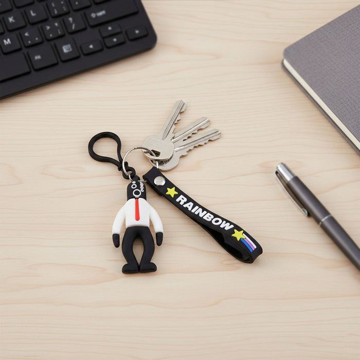 Stylish Cartoon Man Figure Keychain (1 Pc) by Your Brand