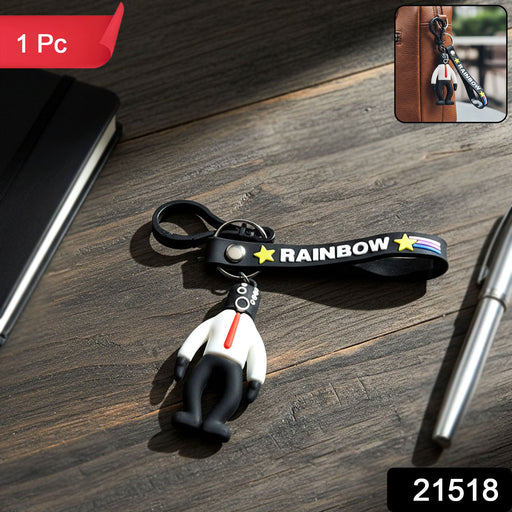 Stylish Cartoon Man Figure Keychain (1 Pc) by Your Brand