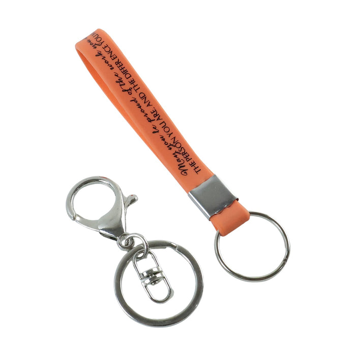 Silicone Wrist Strap Keychain with Metal Key Ring Hook (2 Pc) by Your Brand