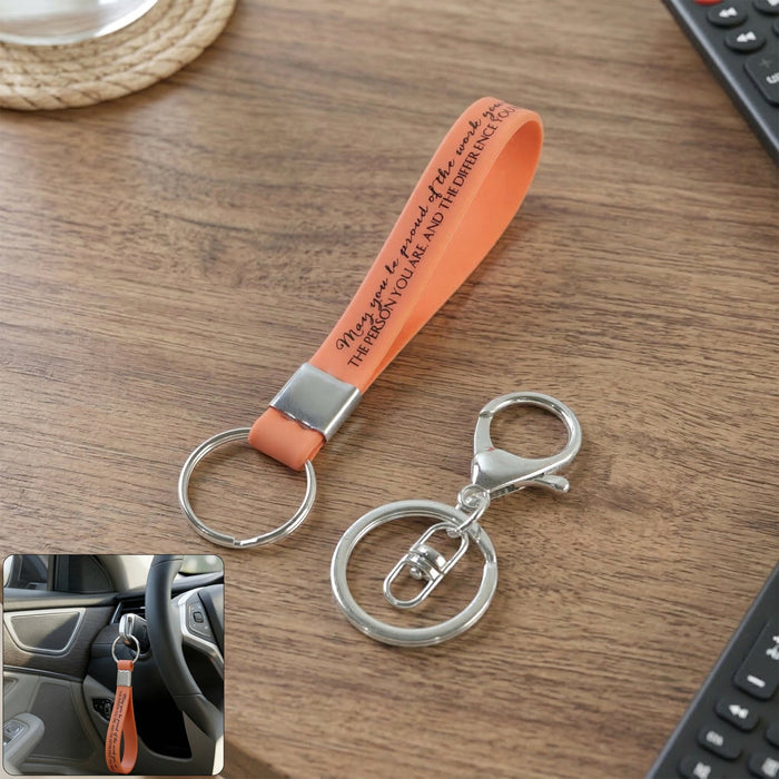 Silicone Wrist Strap Keychain with Metal Key Ring Hook (2 Pc) by Your Brand