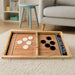 Wooden Board Game Set – Ludo, Snakes & Ladders, and Desktop Football (3-in-1) by Your Brand
