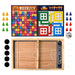 Wooden Board Game Set – Ludo, Snakes & Ladders, and Desktop Football (3-in-1) by Your Brand