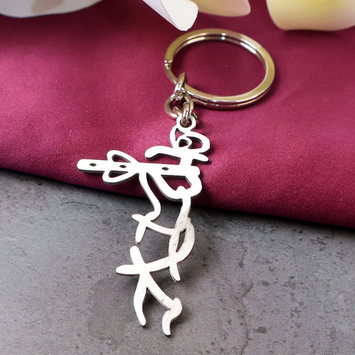 Divine Krishna Flute Design Metal Keychain