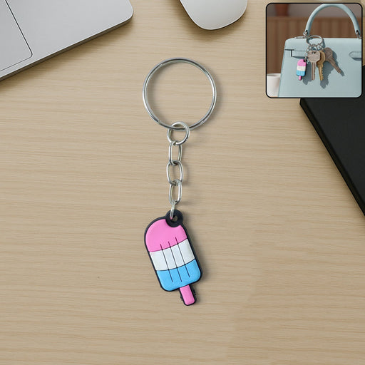 Cute Ice Cream Popsicle Shape Cartoon Keychain (1 Pc) by Your Brand