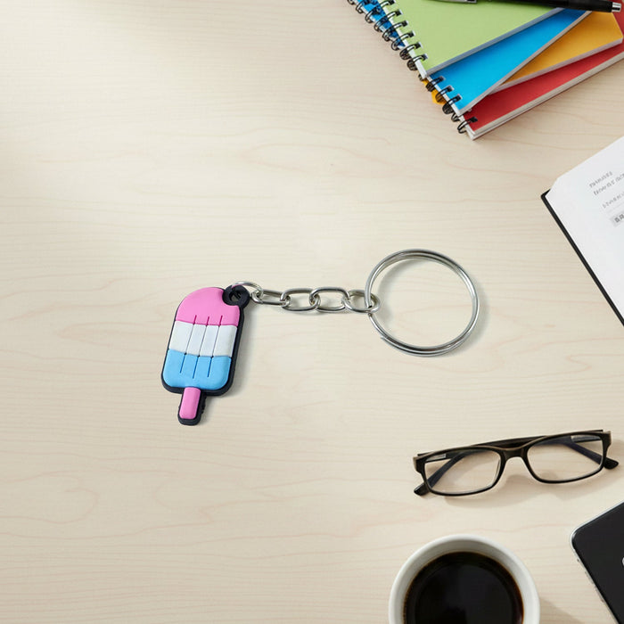Cute Ice Cream Popsicle Shape Cartoon Keychain (1 Pc) by Your Brand