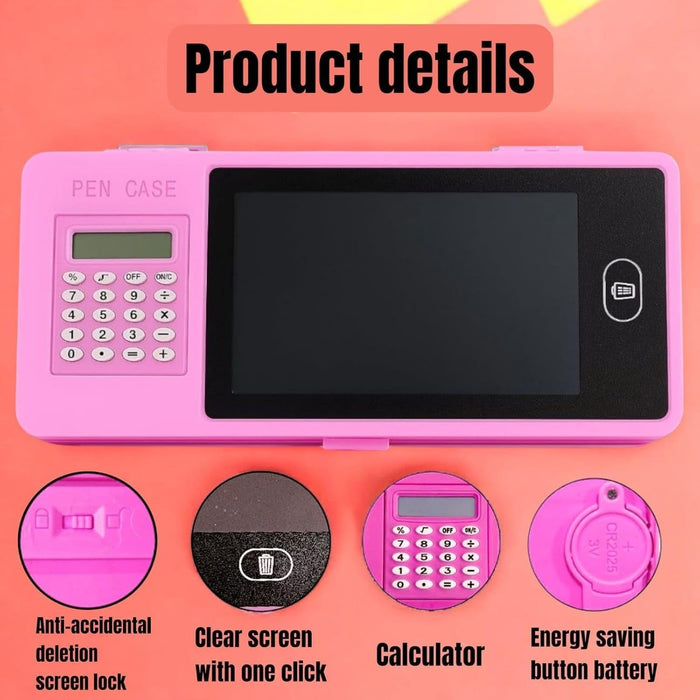 LCD Writing Tablet Pencil Case with Calculator 1 Pc by Your Brand