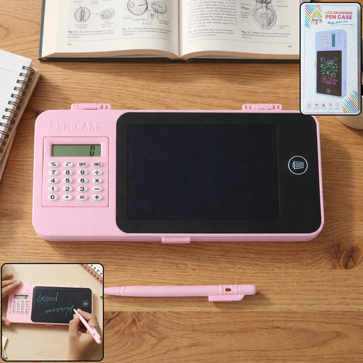 LCD Writing Tablet Pencil Case with Calculator 1 Pc by Your Brand