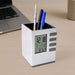 Multifunction Cube Digital Desk Clock with Pen Holder (1 Pc) by Your Brand