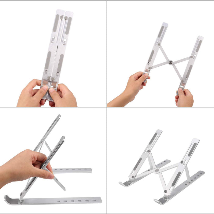 Foldable Adjustable Laptop Stand for Desk and Table Use by Your Brand