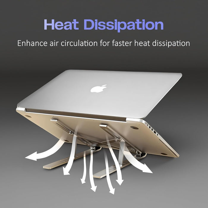 Foldable Adjustable Laptop Stand for Desk and Table Use by Your Brand