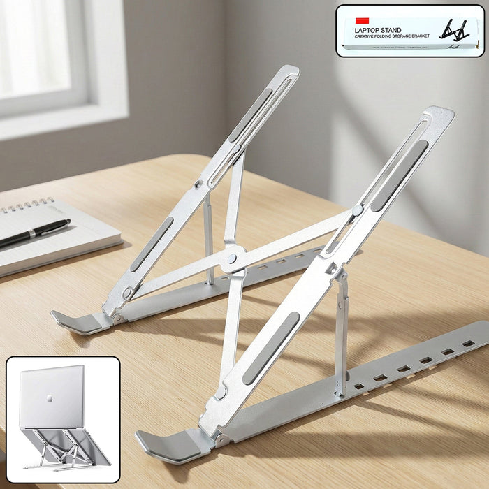 Foldable Adjustable Laptop Stand for Desk and Table Use by Your Brand