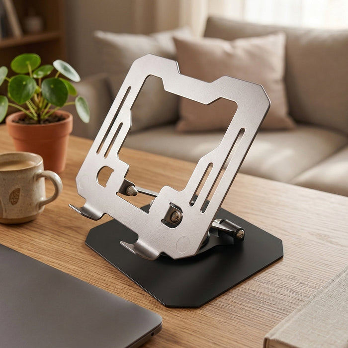 Premium Adjustable Foldable Metal Tablet Stand (1 Pc) by Your Brand