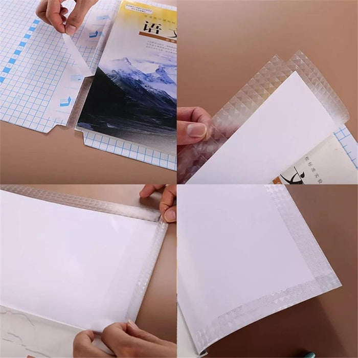 Premium Transparent Adhesive Book Cover Sheets (Mix Size / 30 Pc) by Your Brand