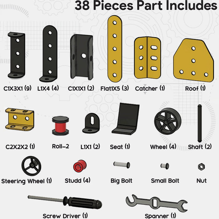 Aditi STEM Educational Mecha Racer DIY Construction Kit by Your Brand
